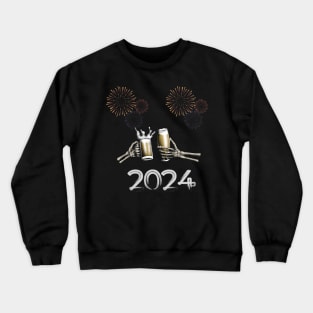 2024 new year rock skeleton Crewneck Sweatshirt